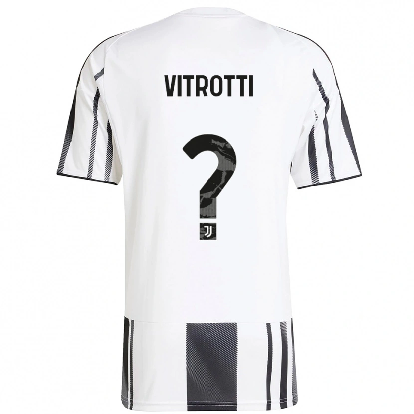 Danxen Dětské Matteo Vitrotti #0 Bílá Černá Domů Hráčské Dresy 2025/26 Dres