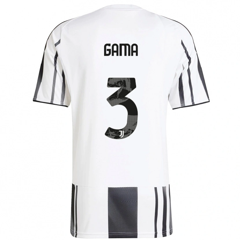 Danxen Dětské Sara Gama #3 Bílá Černá Domů Hráčské Dresy 2025/26 Dres