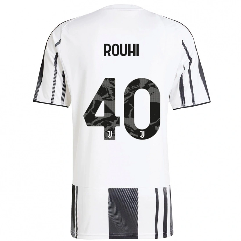 Danxen Dětské Jonas Rouhi #40 Bílá Černá Domů Hráčské Dresy 2025/26 Dres