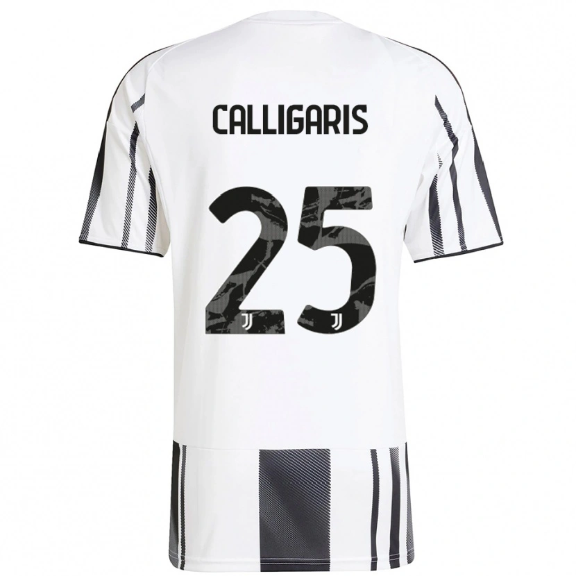 Danxen Dětské Viola Calligaris #25 Bílá Černá Domů Hráčské Dresy 2025/26 Dres