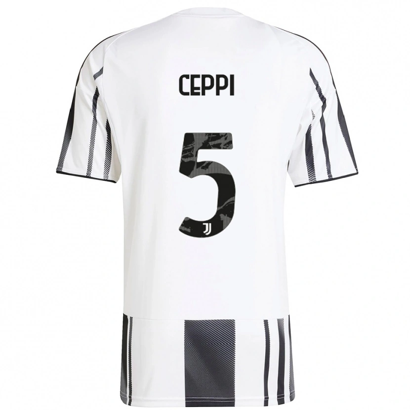 Danxen Dětské Paolo Ceppi #5 Bílá Černá Domů Hráčské Dresy 2025/26 Dres