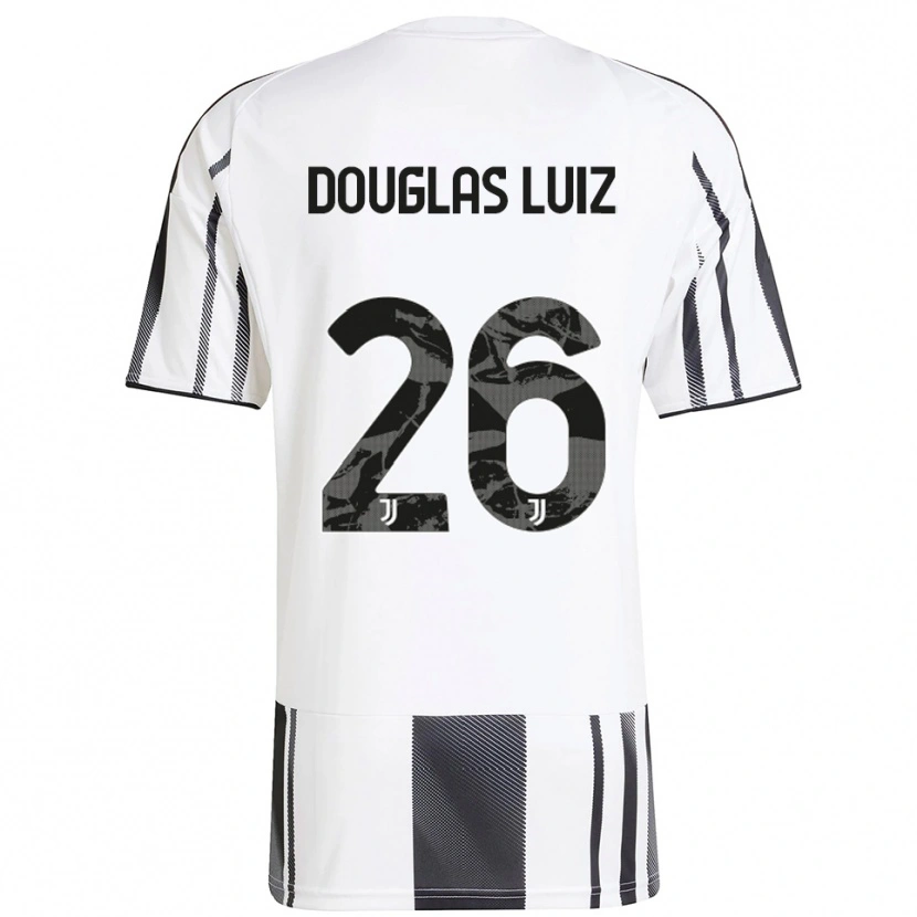 Danxen Dětské Douglas Luiz #26 Bílá Černá Domů Hráčské Dresy 2025/26 Dres