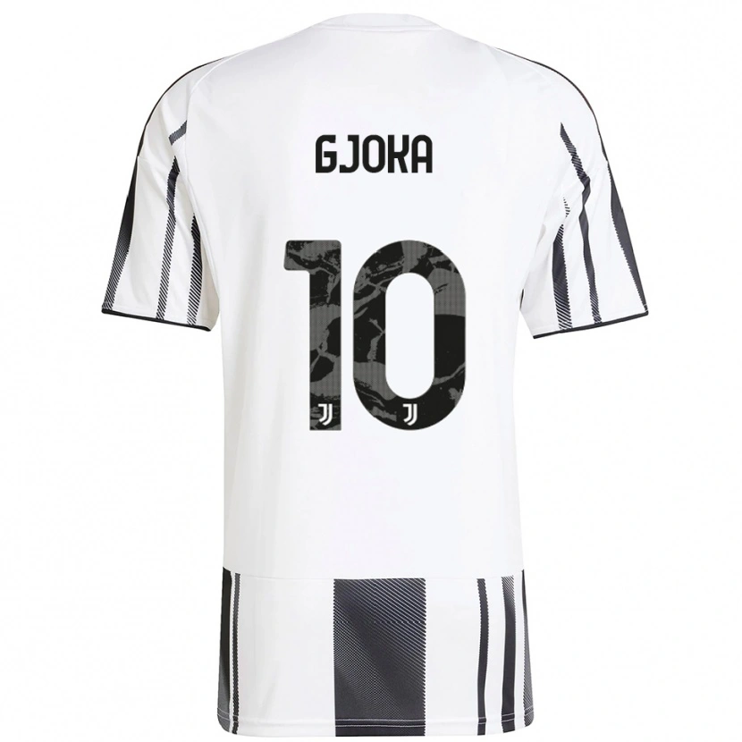 Danxen Dětské Kevin Gjoka #10 Bílá Černá Domů Hráčské Dresy 2025/26 Dres