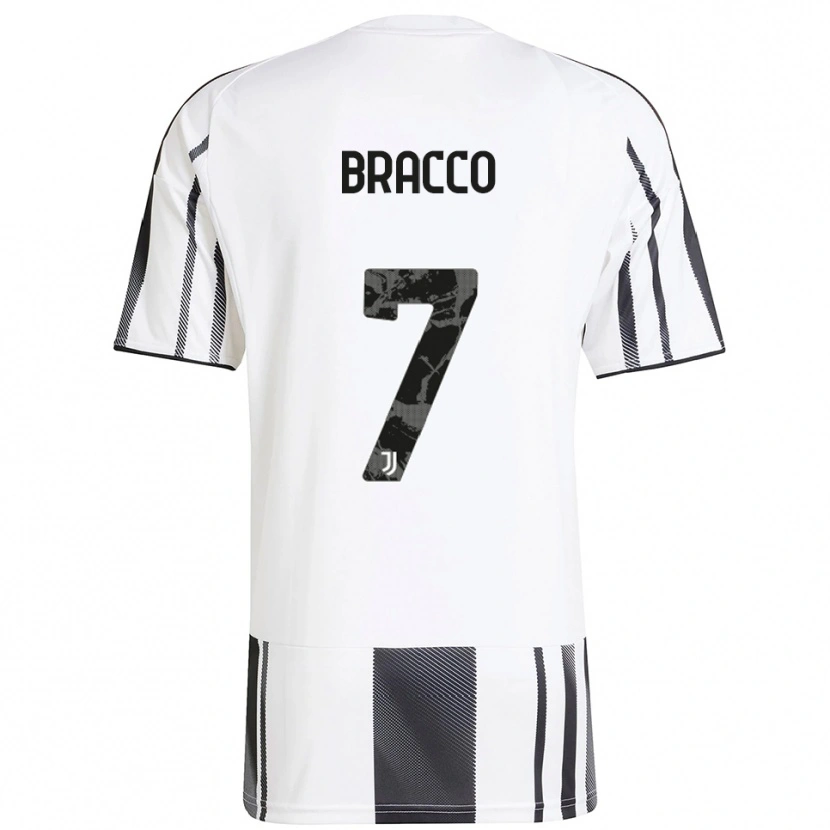 Danxen Dětské Luca Bracco #7 Bílá Černá Domů Hráčské Dresy 2025/26 Dres