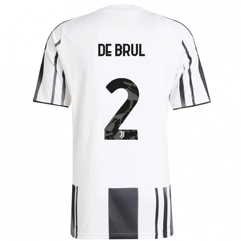 Danxen Dětské Maxime De Brul #2 Bílá Černá Domů Hráčské Dresy 2025/26 Dres