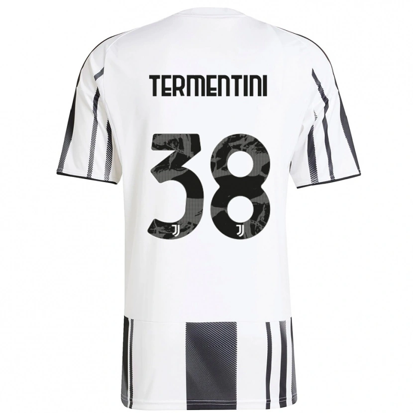 Danxen Dětské Giorgia Termentini #38 Bílá Černá Domů Hráčské Dresy 2025/26 Dres