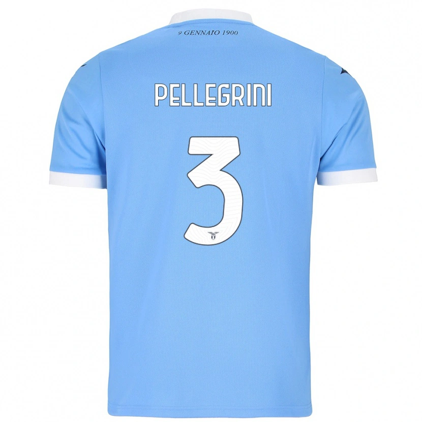 Danxen Dětské Luca Pellegrini #3 Nebesky Modrá Bílá Domů Hráčské Dresy 2025/26 Dres