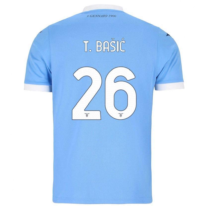 Danxen Dětské Toma Bašić #26 Nebesky Modrá Bílá Domů Hráčské Dresy 2025/26 Dres