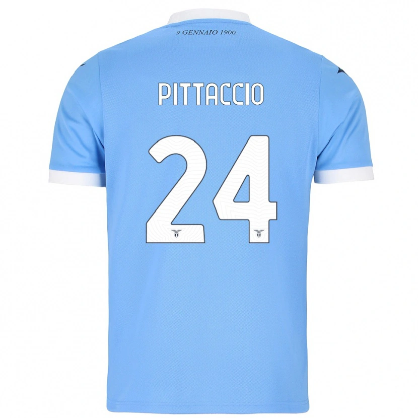 Danxen Dětské Francesca Pittaccio #24 Nebesky Modrá Bílá Domů Hráčské Dresy 2025/26 Dres