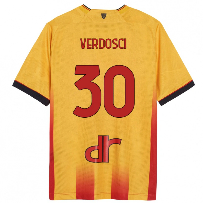 Danxen Dětské Simone Verdosci #30 Žlutá Oranžová Domů Hráčské Dresy 2025/26 Dres
