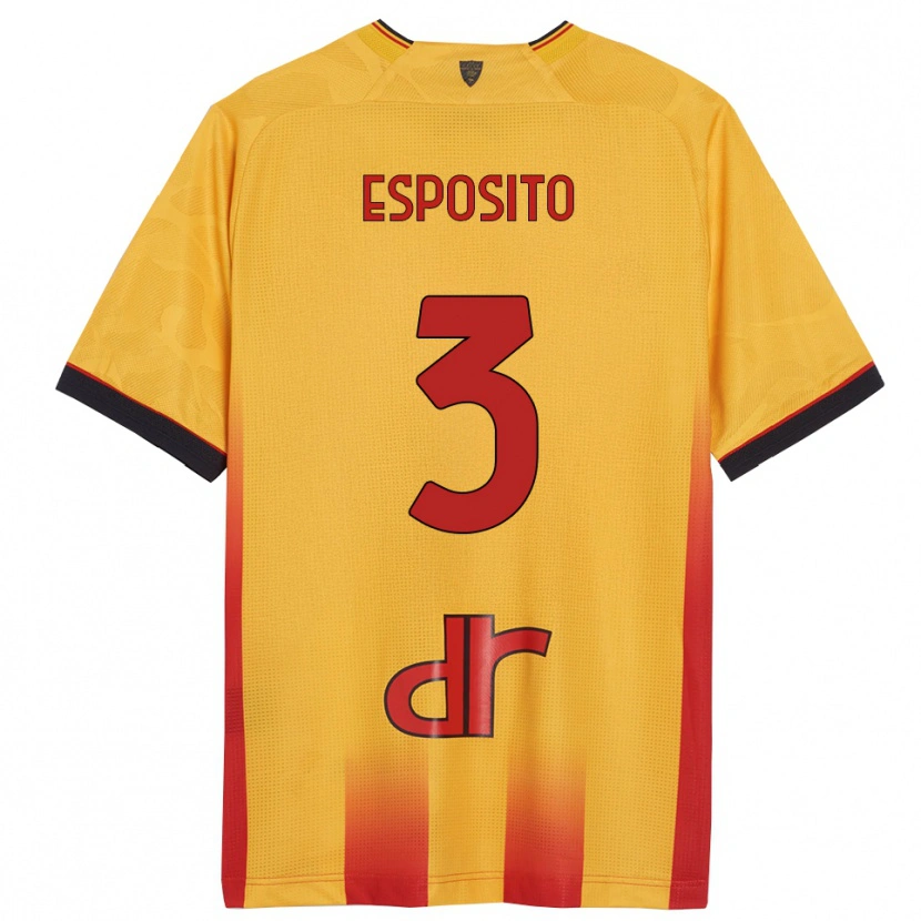 Danxen Dětské Sebastian Esposito #3 Žlutá Oranžová Domů Hráčské Dresy 2025/26 Dres