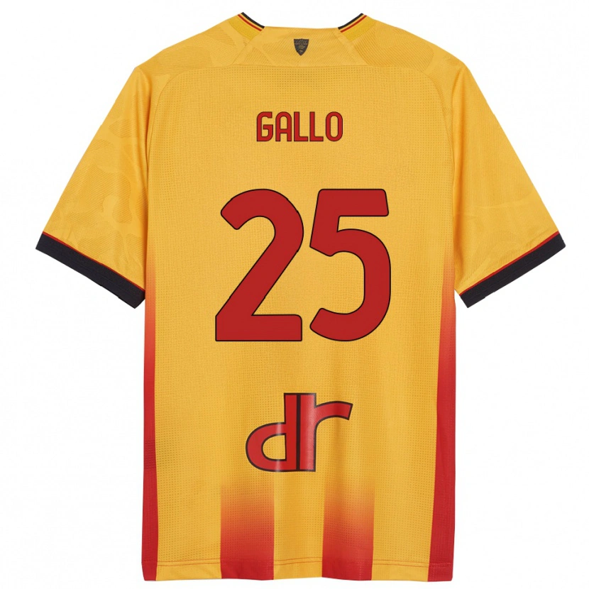 Danxen Dětské Antonino Gallo #25 Žlutá Oranžová Domů Hráčské Dresy 2025/26 Dres