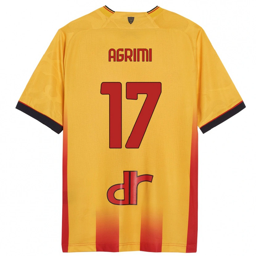 Danxen Dětské Matteo Agrimi #17 Žlutá Oranžová Domů Hráčské Dresy 2025/26 Dres