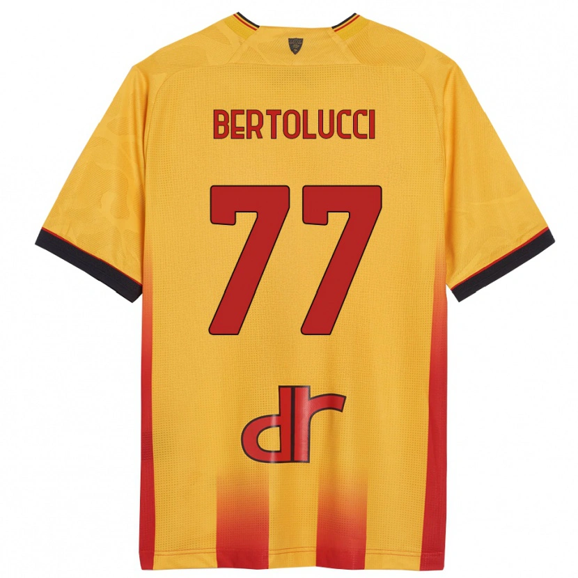 Danxen Dětské Sandro Bertolucci #77 Žlutá Oranžová Domů Hráčské Dresy 2025/26 Dres