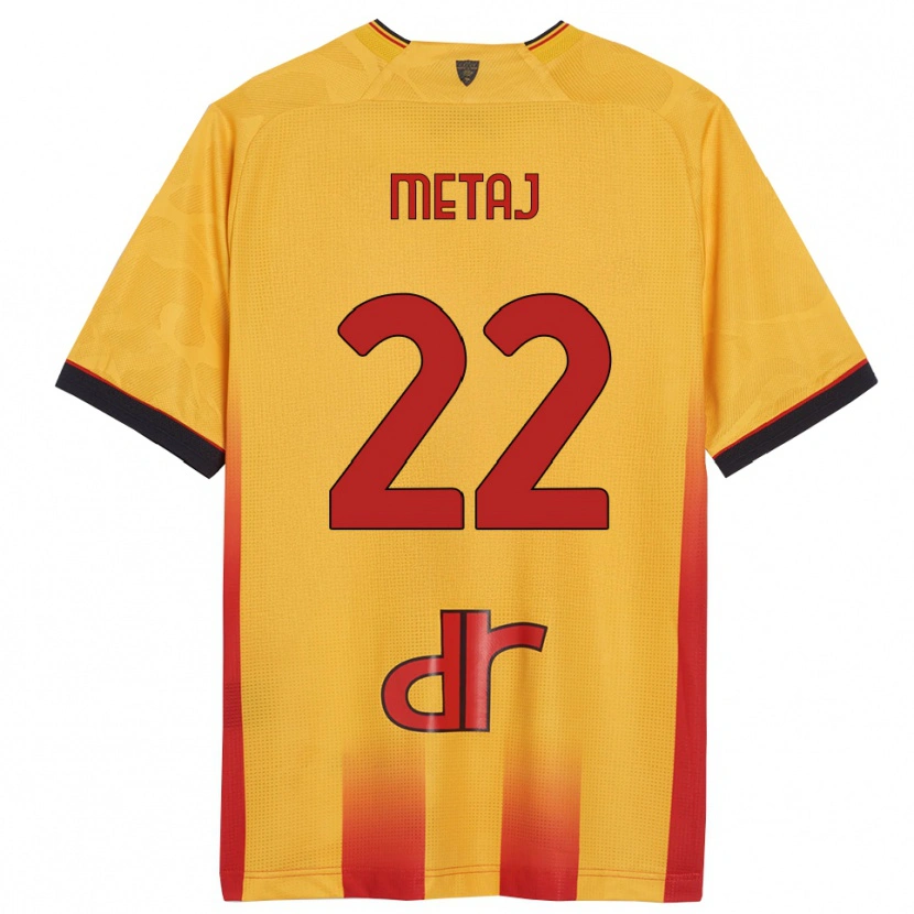 Danxen Dětské Dejvi Metaj #22 Žlutá Oranžová Domů Hráčské Dresy 2025/26 Dres