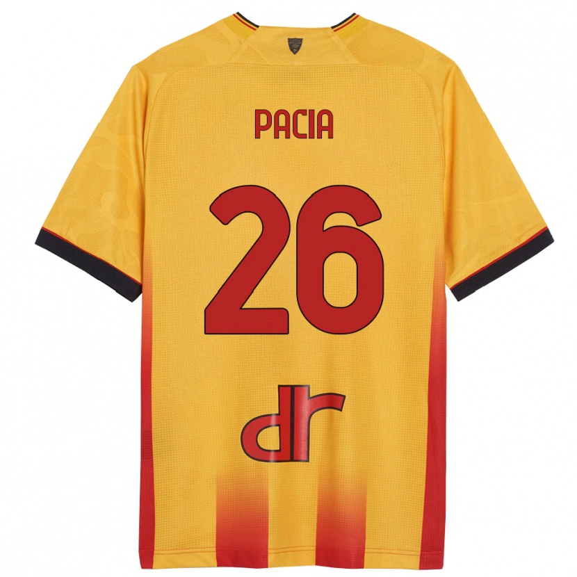 Danxen Dětské Fabiano Pacia #26 Žlutá Oranžová Domů Hráčské Dresy 2025/26 Dres