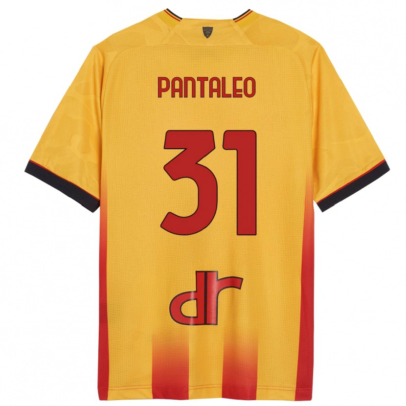 Danxen Dětské Dario Pantaleo #31 Žlutá Oranžová Domů Hráčské Dresy 2025/26 Dres