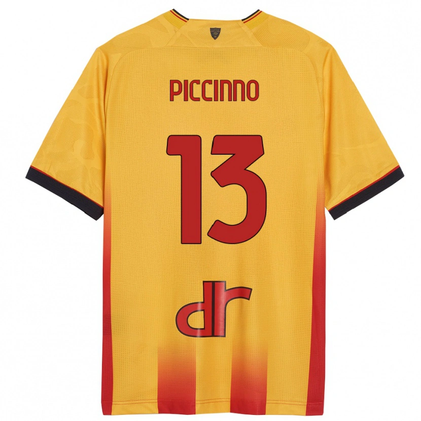 Danxen Dětské Daniele Piccinno #13 Žlutá Oranžová Domů Hráčské Dresy 2025/26 Dres
