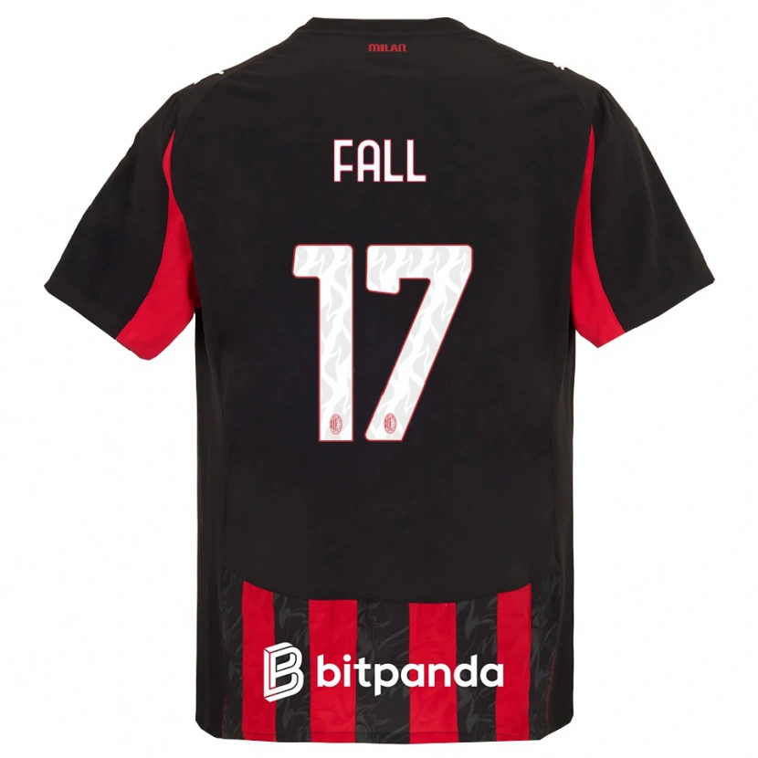 Danxen Dětské Mbarick Fall #17 Červená Černá Domů Hráčské Dresy 2025/26 Dres