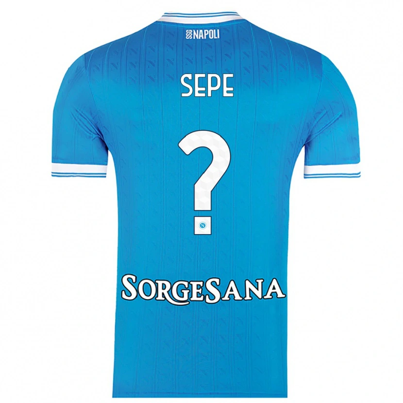 Danxen Dětské Mauro Sepe #0 Nebesky Modrá Bílá Domů Hráčské Dresy 2025/26 Dres