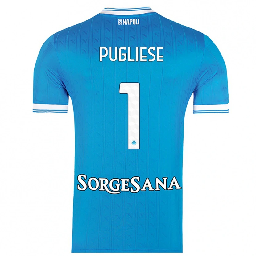 Danxen Dětské Claudio Pugliese #1 Nebesky Modrá Bílá Domů Hráčské Dresy 2025/26 Dres
