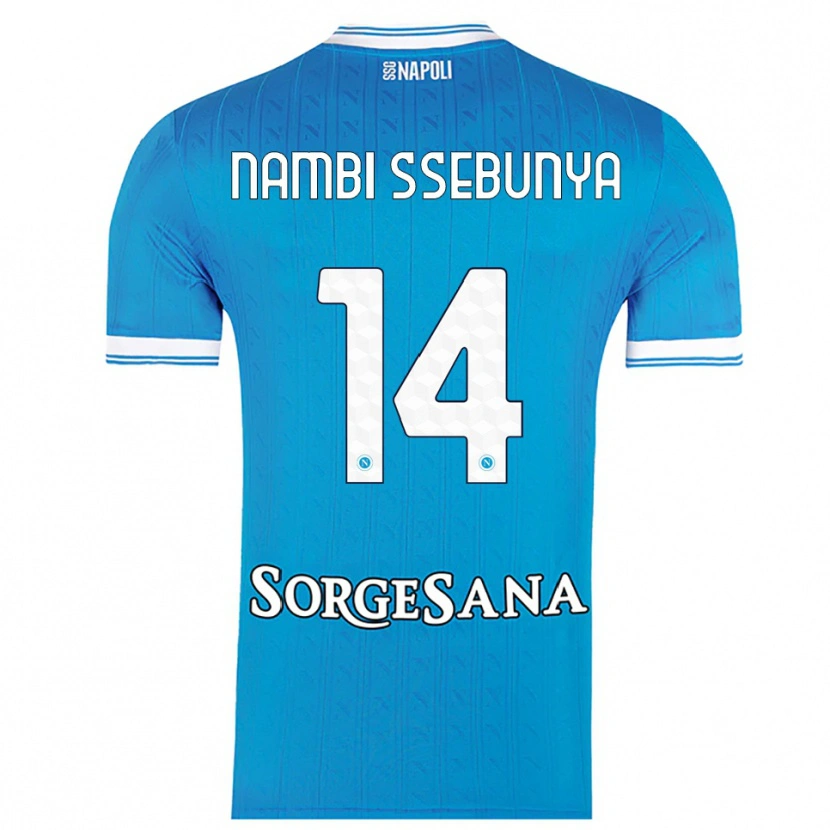 Danxen Dětské Violah Nambi Ssebunya #14 Nebesky Modrá Bílá Domů Hráčské Dresy 2025/26 Dres