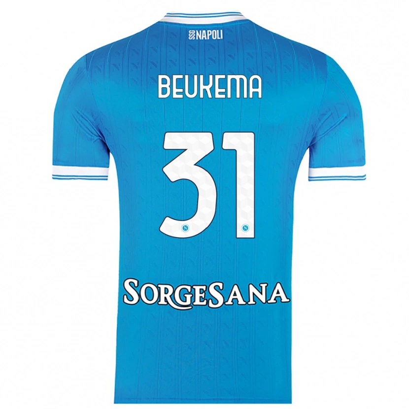 Danxen Dětské Sam Beukema #31 Nebesky Modrá Bílá Domů Hráčské Dresy 2025/26 Dres