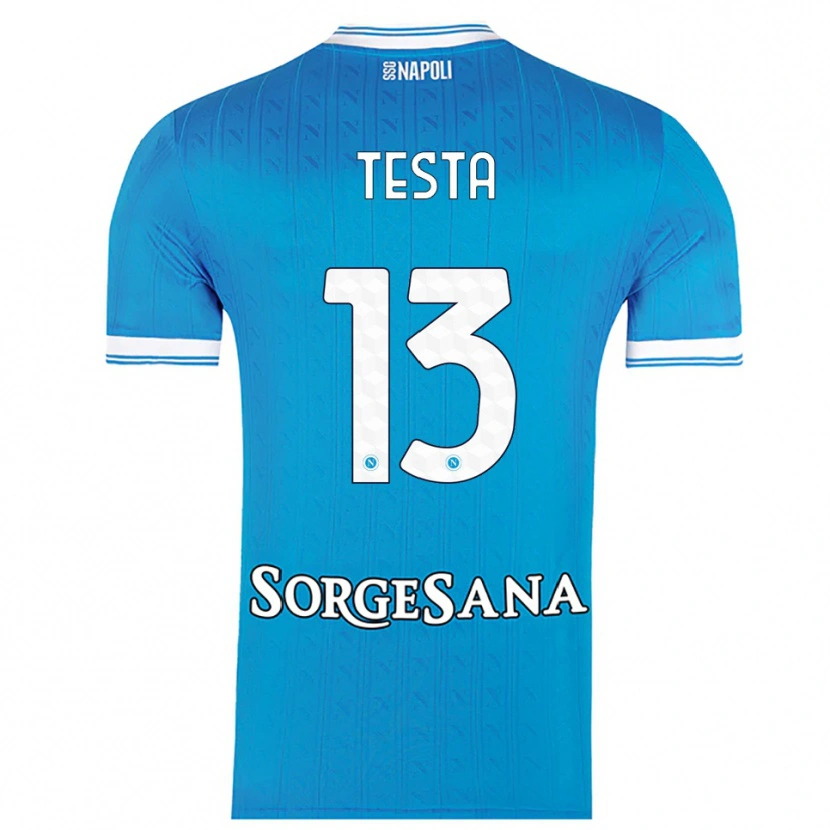 Danxen Dětské Vincenzo Testa #13 Nebesky Modrá Bílá Domů Hráčské Dresy 2025/26 Dres