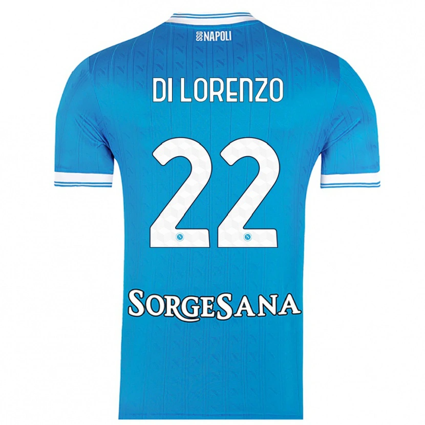 Danxen Dětské Giovanni Di Lorenzo #22 Nebesky Modrá Bílá Domů Hráčské Dresy 2025/26 Dres