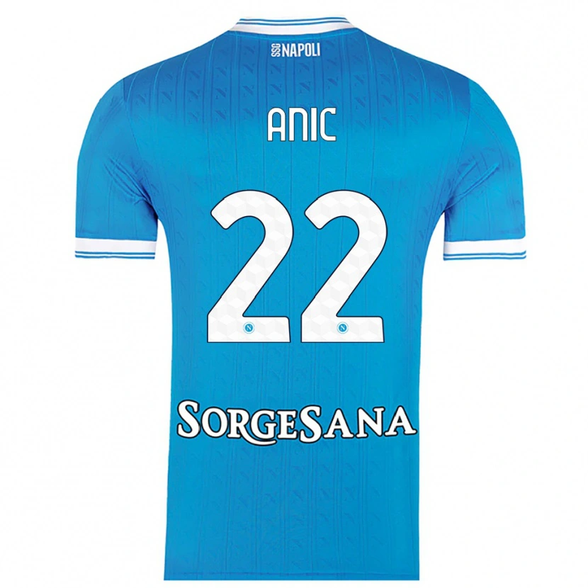 Danxen Dětské Ivan Anic #22 Nebesky Modrá Bílá Domů Hráčské Dresy 2025/26 Dres