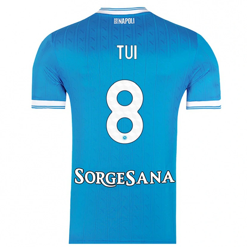 Danxen Dětské Sara Tui #8 Nebesky Modrá Bílá Domů Hráčské Dresy 2025/26 Dres