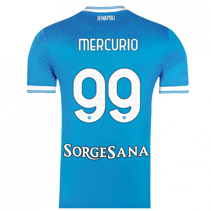 Danxen Dětské Giovanni Mercurio #99 Nebesky Modrá Bílá Domů Hráčské Dresy 2025/26 Dres