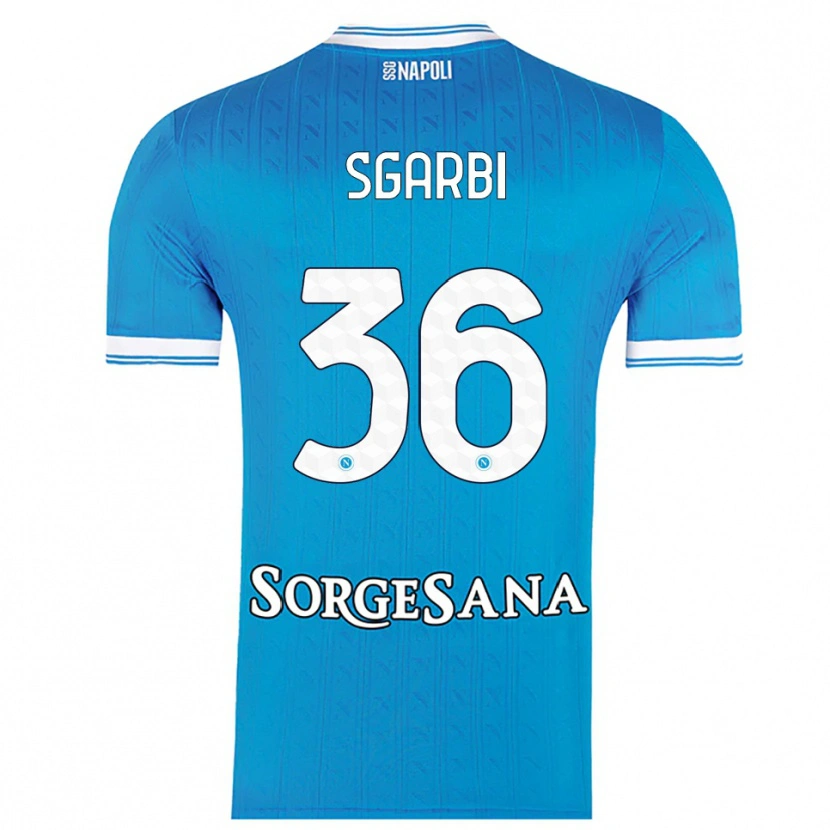 Danxen Dětské Lorenzo Sgarbi #36 Nebesky Modrá Bílá Domů Hráčské Dresy 2025/26 Dres