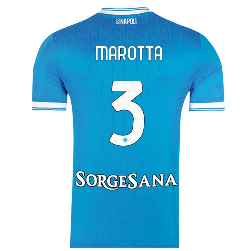 Danxen Dětské Gabriele Marotta #3 Nebesky Modrá Bílá Domů Hráčské Dresy 2025/26 Dres