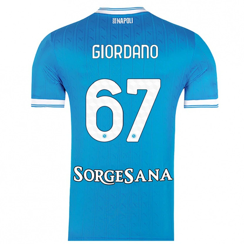 Danxen Dětské Michela Giordano #67 Nebesky Modrá Bílá Domů Hráčské Dresy 2025/26 Dres