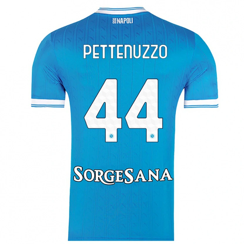 Danxen Dětské Tecla Pettenuzzo #44 Nebesky Modrá Bílá Domů Hráčské Dresy 2025/26 Dres