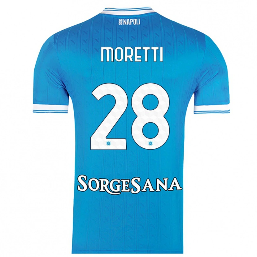 Danxen Dětské Ginevra Moretti #28 Nebesky Modrá Bílá Domů Hráčské Dresy 2025/26 Dres