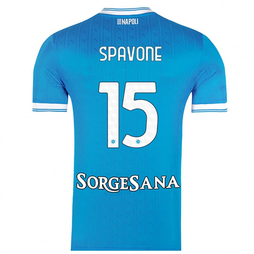 Danxen Dětské Alessandro Spavone #15 Nebesky Modrá Bílá Domů Hráčské Dresy 2025/26 Dres