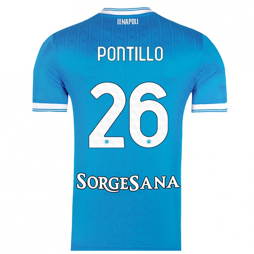 Danxen Dětské Pasquale Pontillo #26 Nebesky Modrá Bílá Domů Hráčské Dresy 2025/26 Dres