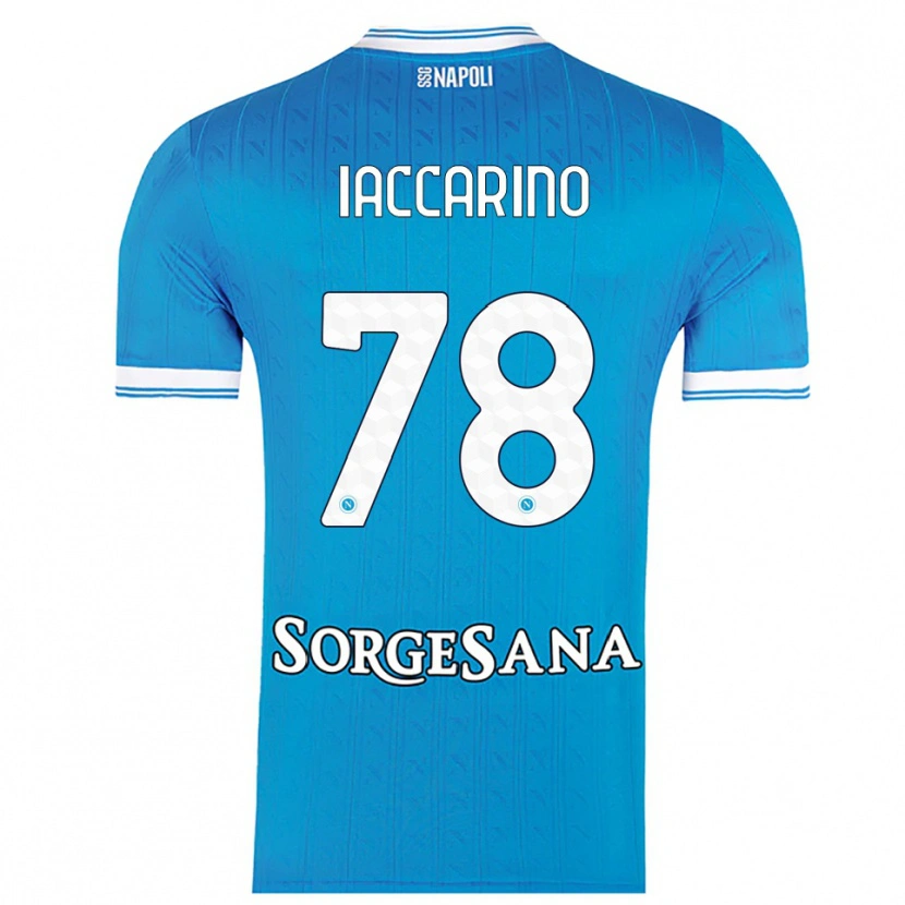 Danxen Dětské Gennaro Iaccarino #78 Nebesky Modrá Bílá Domů Hráčské Dresy 2025/26 Dres