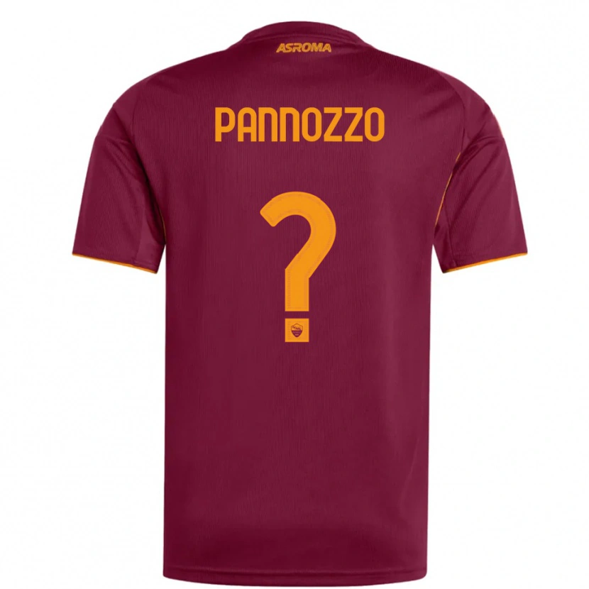 Danxen Dětské Nicolò Pannozzo #0 Burgundská Oranžová Domů Hráčské Dresy 2025/26 Dres