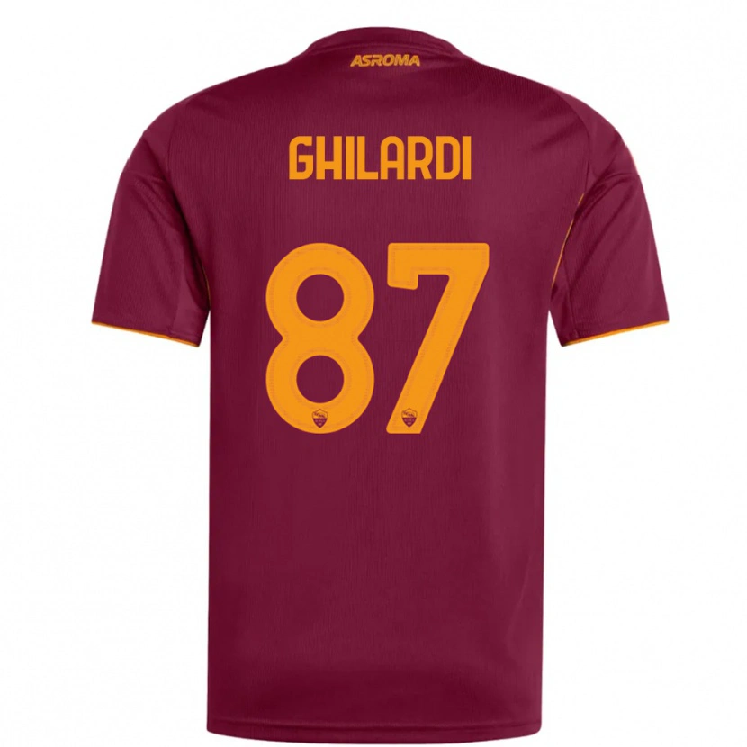 Danxen Dětské Daniele Ghilardi #87 Burgundská Oranžová Domů Hráčské Dresy 2025/26 Dres