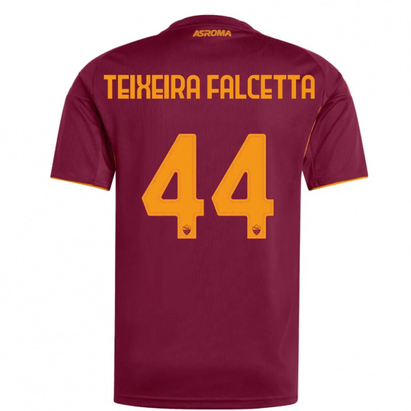 Danxen Dětské Pietro Teixeira Falcetta #44 Burgundská Oranžová Domů Hráčské Dresy 2025/26 Dres
