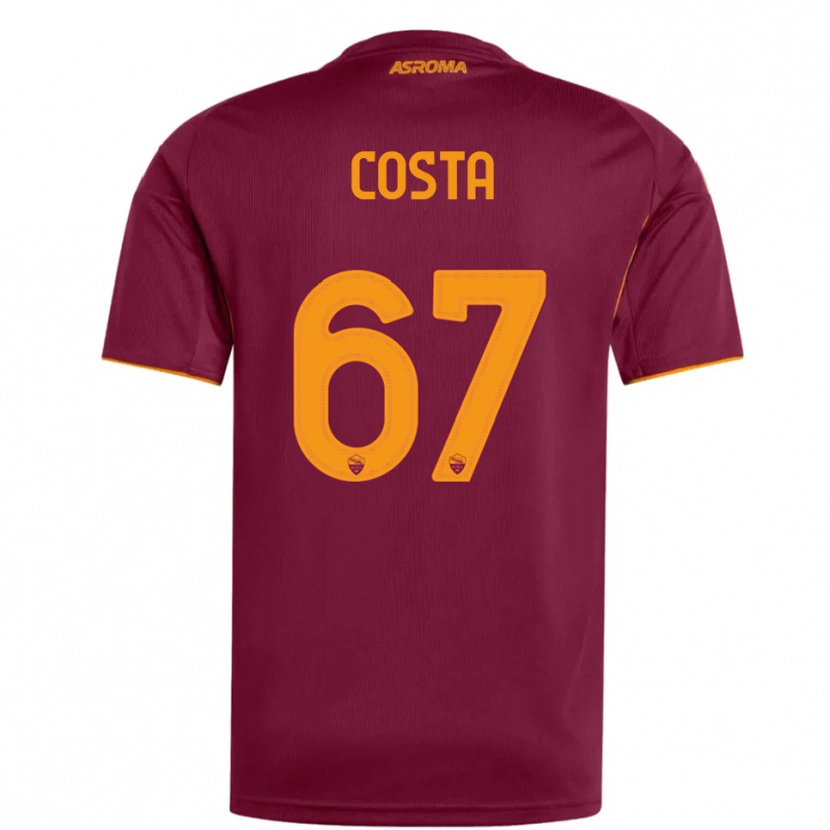 Danxen Dětské João Costa #67 Burgundská Oranžová Domů Hráčské Dresy 2025/26 Dres