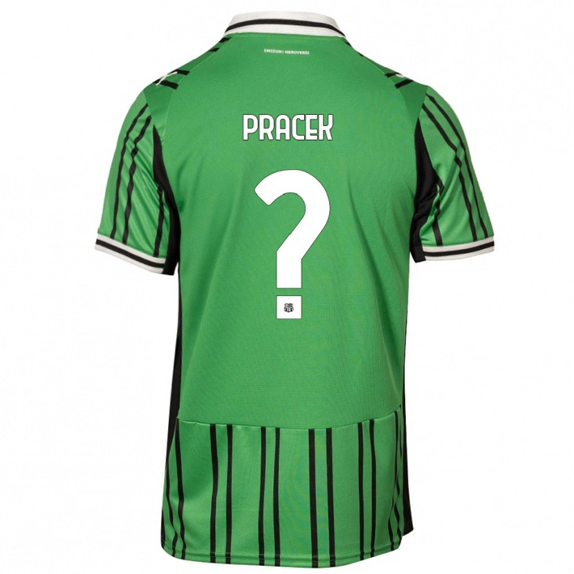 Danxen Dětské Lorenzo Pracek #0 Zelená Černá Domů Hráčské Dresy 2025/26 Dres