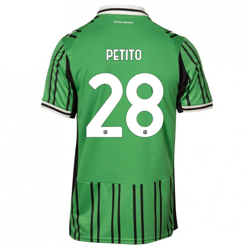 Danxen Dětské Christian Petito #28 Zelená Černá Domů Hráčské Dresy 2025/26 Dres