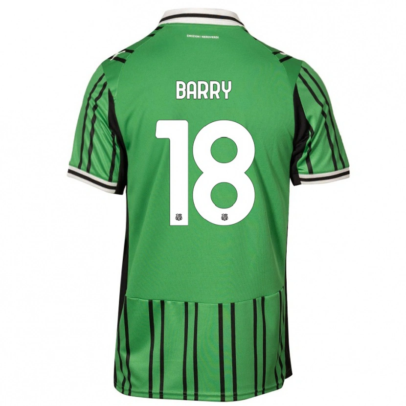 Danxen Dětské Omar Barry #18 Zelená Černá Domů Hráčské Dresy 2025/26 Dres