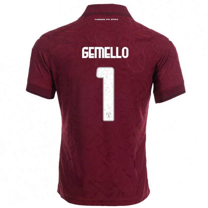 Danxen Dětské Luca Gemello #1 Burgundská Bílá Domů Hráčské Dresy 2025/26 Dres