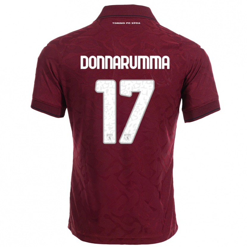 Danxen Dětské Antonio Donnarumma #17 Burgundská Bílá Domů Hráčské Dresy 2025/26 Dres
