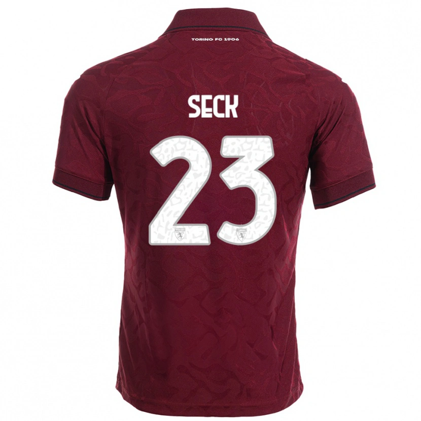 Danxen Dětské Demba Seck #23 Burgundská Bílá Domů Hráčské Dresy 2025/26 Dres